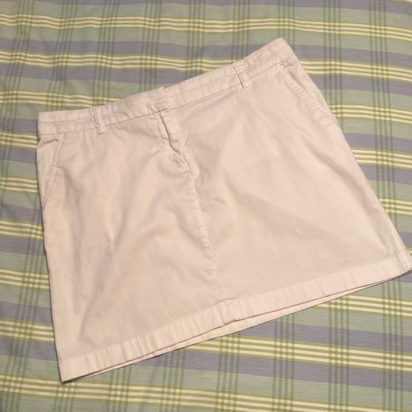 White Khaki Mini Skirt (size 10) - Picture 1 of 5